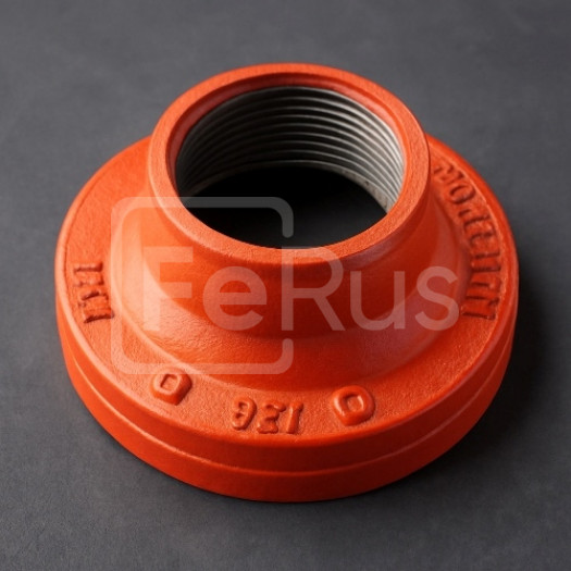Переход концентрический под резьбу грувлок ковкий чугун ДУ 100x32 (ДН 108x42) 4x11/4